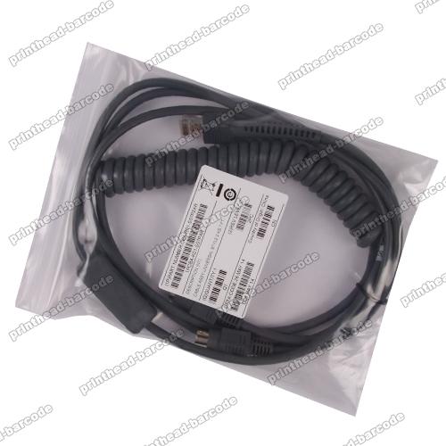 Coiled PS2 Keyboard Wedge Cable for LS2208 LS4208 LS7708 LS7808 - Click Image to Close